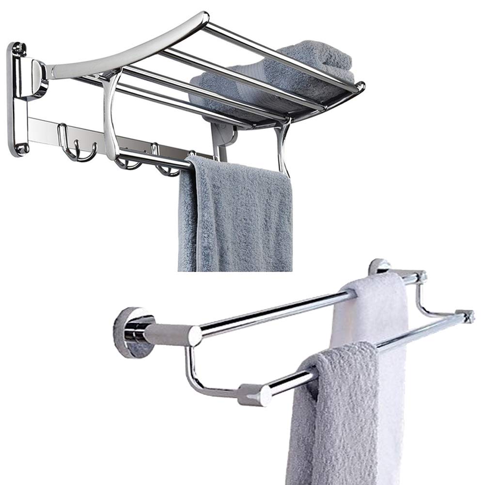 Plantex Stainless Steel Folding Towel Rack with Rod Bathroom – GB Plantex