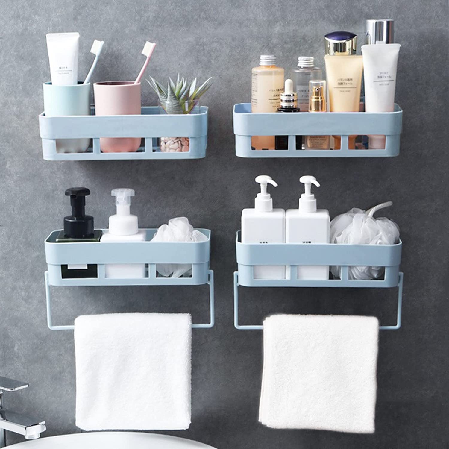 Plantex Advance Self-Adhesive Shelf Organizer for Bathroom and