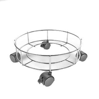 Plantex Stainless Steel Cylinder Trolley - LPG Cylinder Trolley - Easy to Move - Wheel Trolley