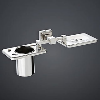 Plantex Splash Soap and Brush Holder Stand for Bathroom and Wash Basin (304 Stainless Steel)