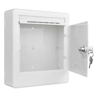 Plantex Virgin Plastic Wall Mount Suggestion Box/Complaint Box/Letter Box with Key Lock (White)