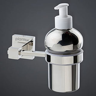 Plantex 304 Grade Stainless Steel Handwash Holder for Wash Basin Liquid Soap Dispenser/Bathroom Accessories - Splash (Chrome)