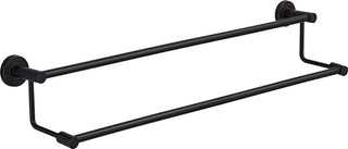 Plantex Stainless Steel Towel Rod/Towel Rack for Bathroom/Towel Bar/Hanger/Stand/Bathroom Accessories (24 Inch - Black)