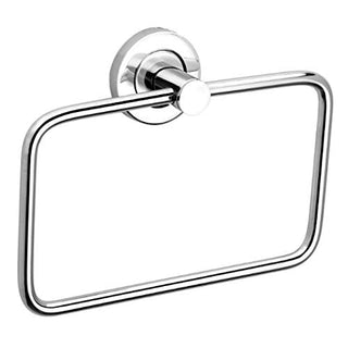 Plantex Stainless Steel Towel Ring for Bathroom/Wash Basin/Napkin-Towel Hanger/Bathroom Accessories (Chrome-Square) - Pack of 1