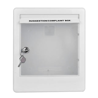 Plantex Virgin Plastic Wall Mount Suggestion Box/Complaint Box/Letter Box with Key Lock (White)