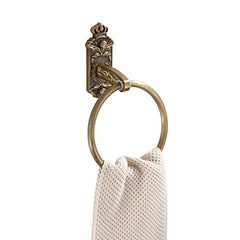 Plantex Aluminium Antique Towel Ring/Napkin Holder/Towel Hanger/Bathroom Accessories (Brass-Antique Finish)