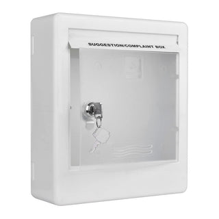 Plantex Virgin Plastic Wall Mount Suggestion Box/Complaint Box/Letter Box with Key Lock (White)