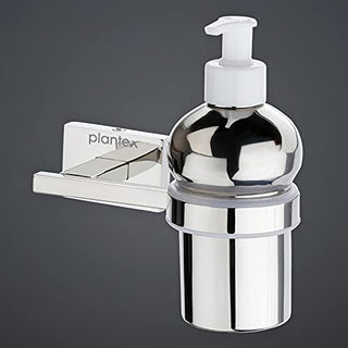 Plantex 304 Grade Stainless Steel wash Basin Handwash Holder and Dispenser for Liquid Soap Bathroom Accessories - Benz (Chrome)