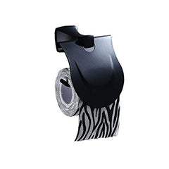 Plantex Space Aluminum Toilet Paper Roll Holder/Toilet Paper Holder for Bathroom/Kitchen Tissue Holder/Bathroom Accessories (Black)