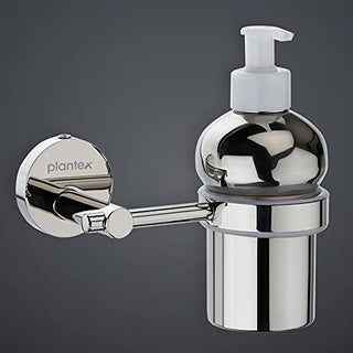 Plantex 304 Grade Stainless Steel Handwash Holder for Wash Basin liquid soap dispenser/Bathroom Accessories - Oreo (Chrome)