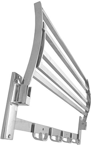 Planet Platinum High Grade Heavy Stainless Steel Square Folding Towel Rack/Bathroom Accessories (2 Feet Long) Pack Of (1)