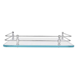 Plantex Glass Set Top Box Wall Shelf/Stand with Wall Brackets (12 X 9 Inch)