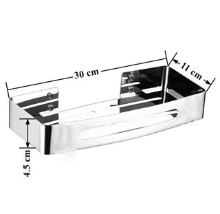 Plantex Stainless Steel Bathroom Shelf for Wall/Kitchen Shelf/Bathroom Shelf and Rack/Bathroom Accessories(12 X 5 Inches-Chrome Finish)