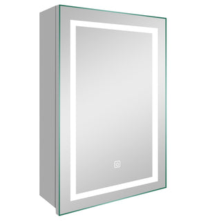 Plantex Platinum 304 Stainless Steel LED Mirror Cabinet for Bathroom/Bathroom Organizer - 14 x 20 Inches (Chrome Finish)