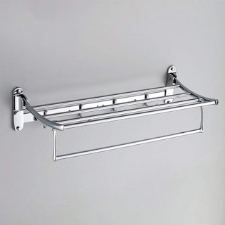 Plantex Stainless Steel Folding Towel Rack for Bathroom/Towel Stand/Hanger/Bathroom Accessories(24 Inch-Chrome)