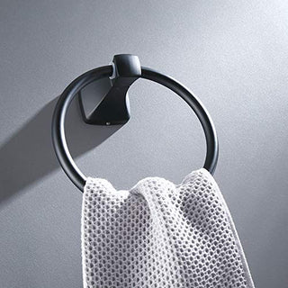 Plantex Space Aluminum Napkin Ring/Towel Ring/Napkin Holder/Towel Hanger/Bathroom Accessories (Black)