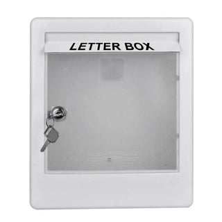 Plantex Virgin Plastic Wall Mount A4 Letter Box - Mail Box/Outdoor Mailboxes Home Decoration with Key Lock (White)