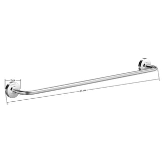 Plantex 304 Grade Stainless Steel Towel Hanger for Bathroom/Towel Rod/Bar/Bathroom Accessories - Daizy (Chrome)