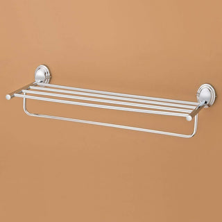 Plantex 304 Grade Stainless Steel Towel Rack for Bathroom/Towel Stand/Hanger/Bathroom Accessories - Cubic (18 inch-Chrome)