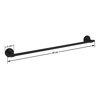 Plantex 304 Grade Stainless Steel Towel Hanger/Holder Stand/Bathroom Accessories - Niko (Black)