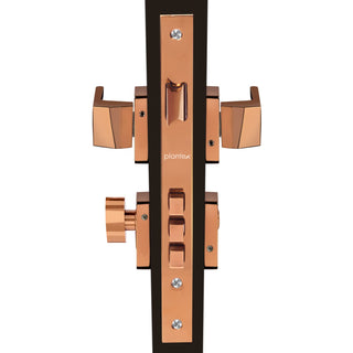 Plantex Door Lock-Fully Brass Main Door Lock with 4 Keys/Mortise Door Lock for Home/Office/Hotel (Sumer-3015, Rose Gold)