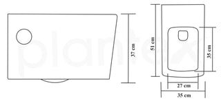 Plantex Platinium Ceramic Rimless Wall Hung Western Toilet, Water Closet, Commode With Soft Close Toilet Seat - (Palm)