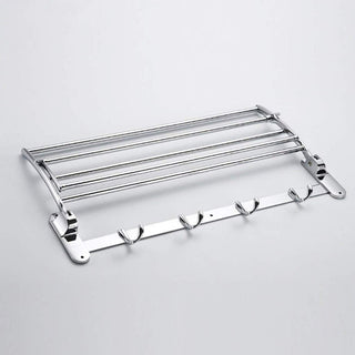 Plantex Stainless Steel Folding Towel Rack for Bathroom/Towel Stand/Hanger/Bathroom Accessories(24 Inch-Chrome)