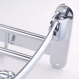 Plantex Stainless Steel Folding Towel Rack/Towel Stand/Hanger (1.5 Feet) Bathroom Accessories Set/Napkin Ring/Tumbler Holder/Soap Dish