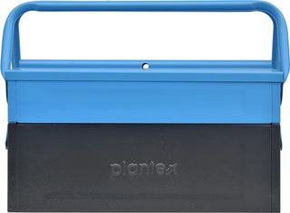 Plantex High Grade Metal Tool Box for Tool Kit, Garage and Home Without Tools -3 Compartment (Blue & Black)