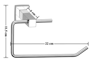 Plantex Square Stainless Steel Towel Ring for Bathroom/Wash Basin/Napkin-Towel Hanger/Bathroom Accessories (Chrome)