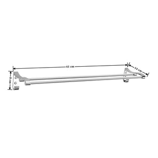 Plantex Aluminum Towel Rod/Towel Rack for Bathroom/Towel Bar/Hanger/Stand/Bathroom Accessories (24 Inch - Chrome Finish)