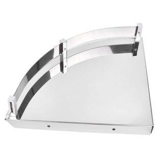 Plantex Stainless Steel Corner/Bathroom Shelf/Kitchen Shelf 9 x 9 Inches - Wall Mount