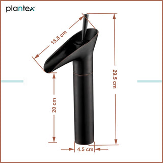 Plantex Pure Brass Hot & Cold Washbasin tap/Single Lever basin tap/Table top tap for wash basin/Pillar cocke tap for wash basin/Sink tap for wash basin-(8307-Black)