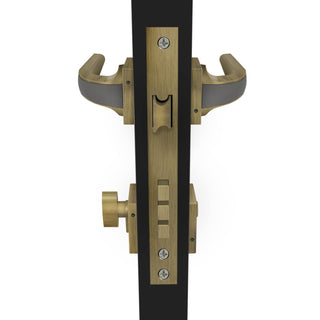 Plantex Heavy Duty Mortise Door Lock/Door Lock for Main Door/Mortise Door Lock for Home/Office/Hotel-3 Brass Keys (7091 - Brass Antique & Satin Black Matt)