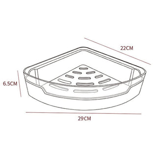 Plantex Bathroom Corner Shelf for Wall Plastic/Unbreakable Corner Stand for Bathroom with Removable Tray/Bathroom Accessories Holder (8x8 inches, Black & White)