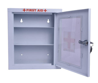 Plantex Emergency First Aid Kit Box/Emergency Multi Compartment Medical Box/First Aid Box for Home/School/Office/Wall Mount (White), 32x28x8 cm, Rectangular