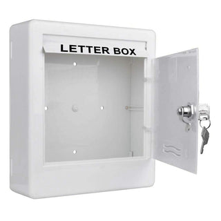 Plantex Virgin Plastic Wall Mount A4 Letter Box - Mail Box/Outdoor Mailboxes Home Decoration with Key Lock (White)