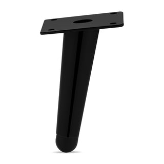 Plantex 4 Inch Sofa Legs for Bed Furniture/Sofa Legs for Table/Sofa Support Legs with Rubber Grip (Black, 6 Pcs)