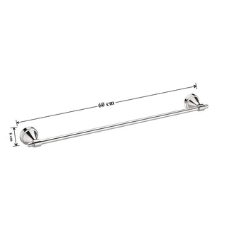 Plantex Niko Stainless Steel 304 Grade Towel Hanger for Bathroom/Towel Rod/Bar/Bathroom Accessories (24inch-Chrome)