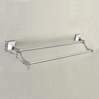 Plantex Stainless Steel Folding Towel Rod/Folding Towel Hanger for Bathroom/Towel Stand/Towel Bar/Bathroom Accessories(24 Inch-Chrome/Silver)