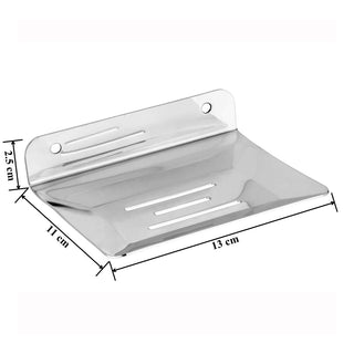 Plantex Stainless Steel Soap Holder for Bathroom/Soap Stand/Soap Dish/Bathroom Accessories(Pack of 3)