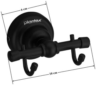 Plantex 304 Grade Stainless Steel Robe Hook/Cloth-Towel Hanger/Napkin Hanger/Bathroom Accessories - Skyllo (Black)