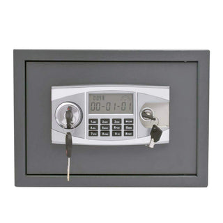 Plantex Mini Digital Safe/Safe Locker Box/Electronic Safe Locker for Cash Money Jewelry Document Cabinet Safe - Grey