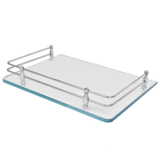 Plantex Glass Set Top Box Wall Shelf/Stand with Wall Brackets (12 X 9 Inch)