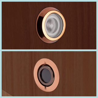 Plantex Door Eye viewer with 200 Degree Wide View for Peephole - Rose Gold (Pack of 2)