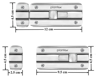 Plantex Premium Heavy Duty Door Stopper/Door Lock Latch for Home and Office Doors - Pack of 20 (Chrome)