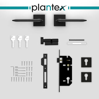 Plantex Heavy Duty Door Lock - Main Door Lock Set with 3 Keys/Mortise Door Lock for Home/Office/Hotel (7105 - Black)