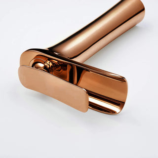 Plantex Designer Pure Brass High Neck Pillar Water Tap for Wash Basin/Single Handle Hot & Cold Basin Mixer (PVD-Choco)