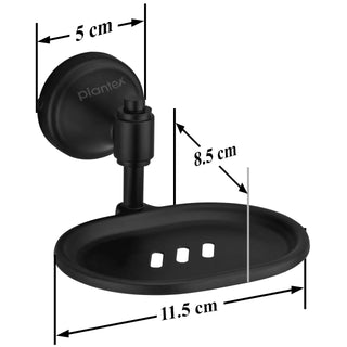 Plantex 304 Grade Stainless Steel Soap Holder/Stand for Bathroom and Wash Basin Bathroom Accessories - Niko (Black)