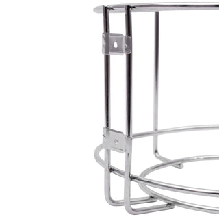 Plantex High Grade Stainless Steel Open-Top Bin Holder/Dust Bin Holder/Modular Kitchen Fixture (Dia 10 Inches-Sliver)